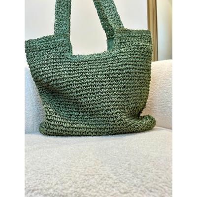 Sac raphia Bianca kaki
