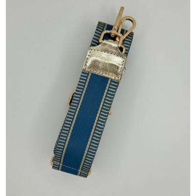Sangle Cidalia bleu blanc et doré