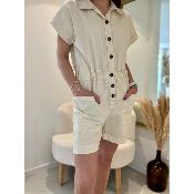 Combinaison short Adalgisa beige